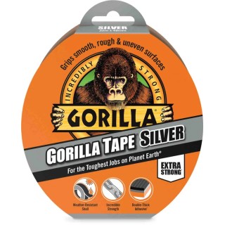 GORILLA GLUE EUROPE LTD Duct Tape 8.2 m Length x 48 mm Width Polyethylene Backing Silver Finish 3044900