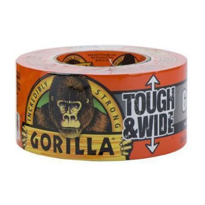 GORILLA GLUE EUROPE LTD Duct Tape 73 mm Width x 27 m Length Black Polyethylene Cloth Backing 0.42 mm Thickness 3044300