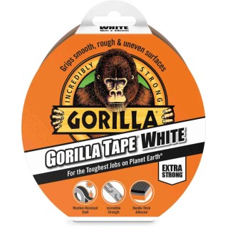 GORILLA GLUE EUROPE LTD Duct Tape 48mm Width x 8.2m Length Polyethylene Backing White Finish 3044600