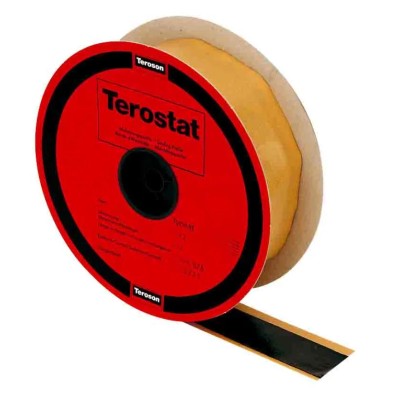Teroson Black Self-Amalgamating Tape 20 mm Width x 30 m Length, 2 mm Thickness, Butyl Rubber Backing TEROSON RB81 20x2mm