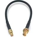 Wurth Elektronik MCX Series Terminated Coaxial Cable 152.4 mm Length, 2.7 mm Diameter, 50 Ω, Black RG174