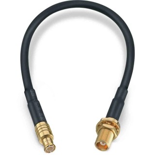 Wurth Elektronik MCX Series Terminated Coaxial Cable 152.4 mm Length, 2.7 mm Diameter, 50 Ω, Black RG174