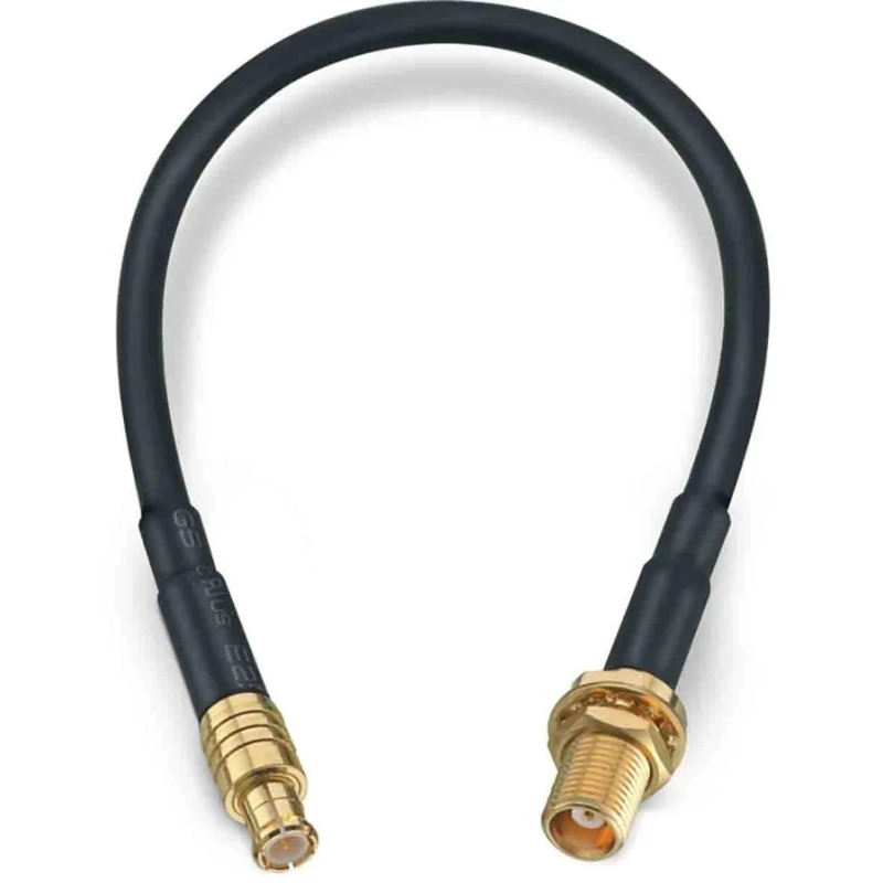 Wurth Elektronik MCX Series Terminated Coaxial Cable 152.4 mm Length, 2.7 mm Diameter, 50 Ω, Black RG174