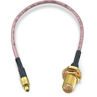 Wurth Elektronik MMCX, RP-SMA Series Flexible Coaxial Cable 1.8mm Diameter 152.4mm Length 50Ω Impedance Terminated RG178