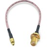 Wurth Elektronik MMCX, RP-SMA Series Flexible Coaxial Cable 1.8mm Diameter 152.4mm Length 50Ω Impedance Terminated RG178