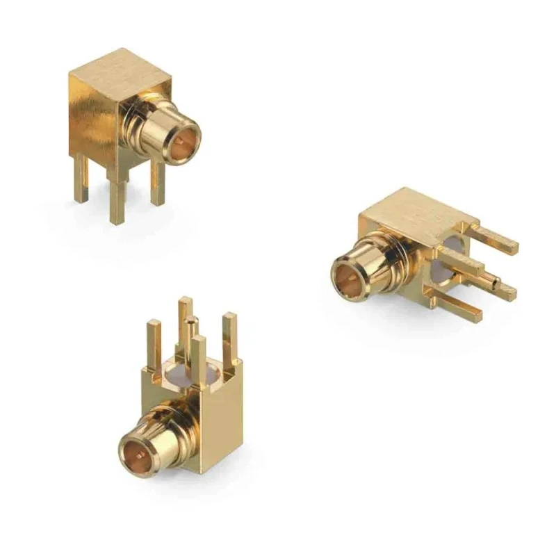 Wurth Elektronik WR-MMCX Series Coaxial Connector Through Hole Male MCX, 50Ω Impedance, Right Angle Body 66013002121501