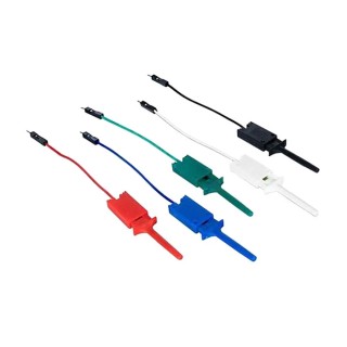 Digilent Grabber Clip, 1.3 mm Tip, 1A Current, 3 mm Socket, Polypropylene Insulation, Length 150 mm 240-137