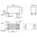 RS PRO PCB Power Relay 12V dc Coil 16A Switching Current SPST 400mW Coil Power 29mm x 15.7mm x 15.7mm 0476703P