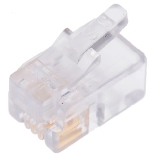 Bel-Stewart RJ22 Modular Jack Connector Male, Unshielded, Straight Orientation, 1 Port 4 Way 