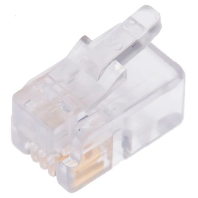 Bel-Stewart RJ22 Modular Jack Connector Male, Unshielded, Straight Orientation, 1 Port 4 Way 