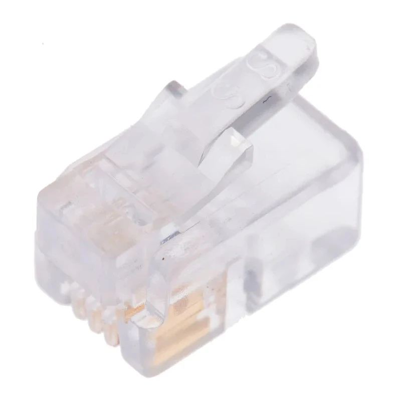 Bel-Stewart RJ22 Modular Jack Connector Male, Unshielded, Straight Orientation, 1 Port 4 Way 