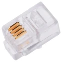 Bel-Stewart RJ22 Modular Jack Connector Male, Unshielded, Straight Orientation, 1 Port 4 Way 
