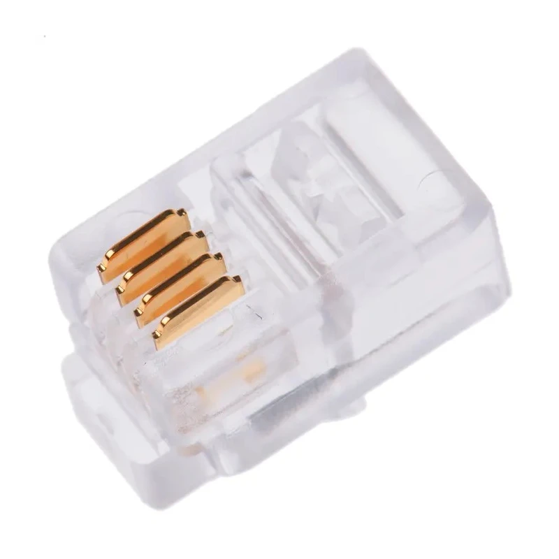 Bel-Stewart RJ22 Modular Jack Connector Male, Unshielded, Straight Orientation, 1 Port 4 Way 