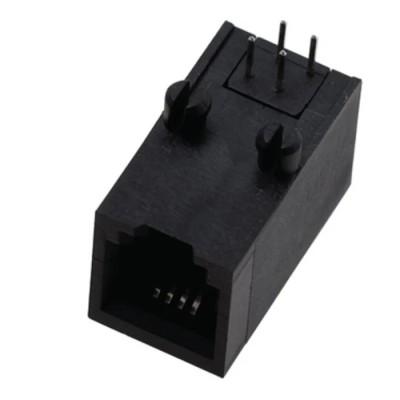 Bel-Stewart SS-64 Series RJ22 Female Through Hole Unshielded Right Angle Modular Jack Connector 1 Port 4 Way RJ22