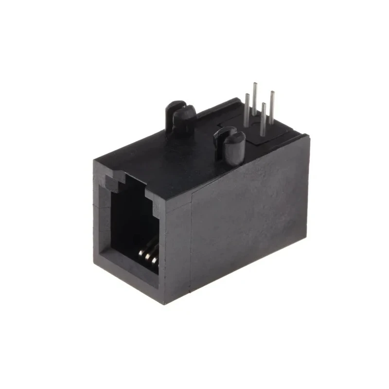 Bel-Stewart SS-64 Series RJ22 Female Through Hole Unshielded Right Angle Modular Jack Connector 1 Port 4 Way RJ22
