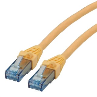 Roline Cat6a Ethernet Cable 8 Core, Yellow, 1 m, Unshielded Unscreened, Low Smoke Zero Halogen Cat6a