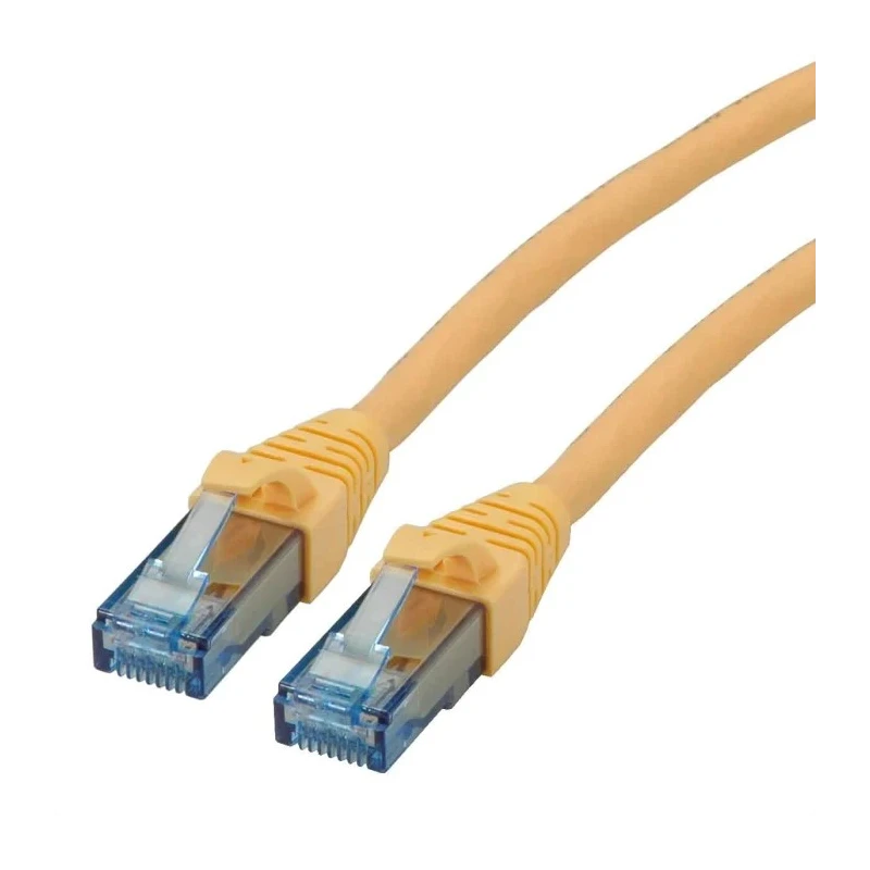 Roline Cat6a Ethernet Cable 8 Core, Yellow, 1 m, Unshielded Unscreened, Low Smoke Zero Halogen Cat6a