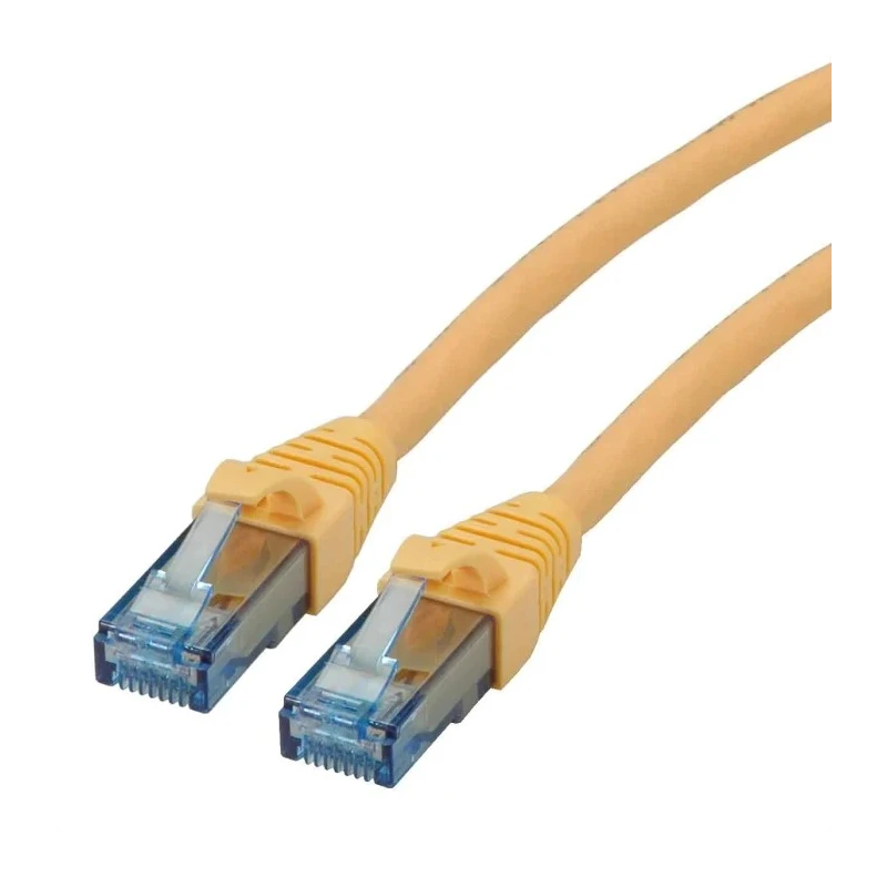 Roline Cat6a Ethernet Cable 8 Core, Yellow, 2 m Length, Unshielded Unscreened, Low Smoke Zero Halogen 