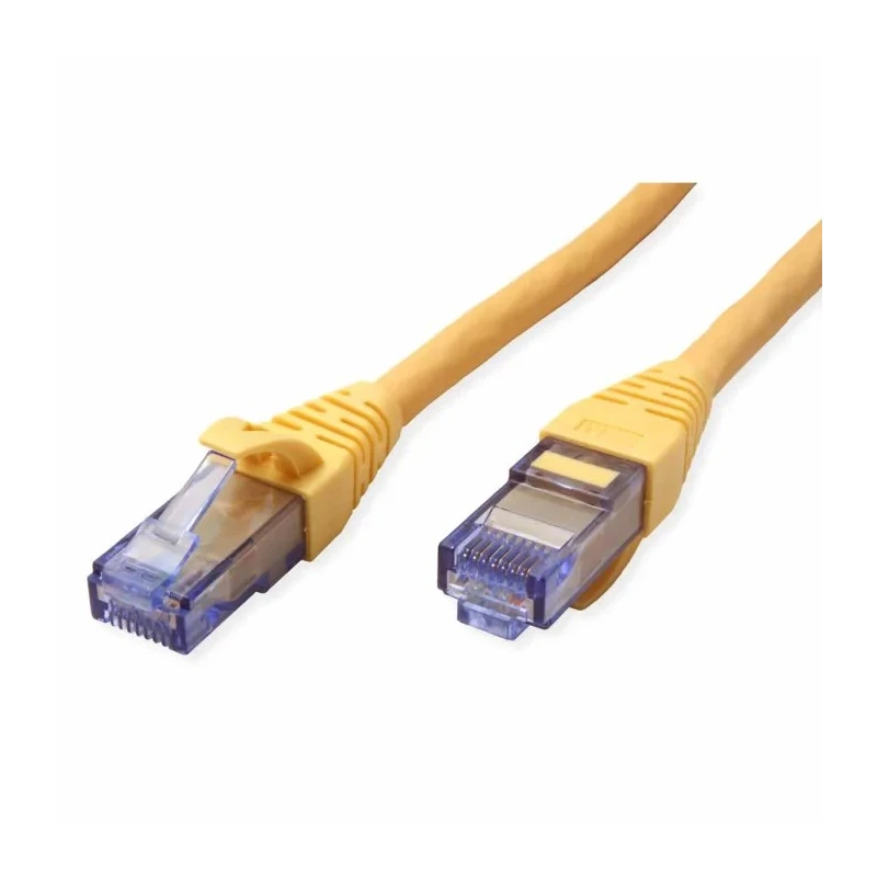 Roline Cat6a Ethernet Cable 8 Core, Yellow, 2 m Length, Unshielded Unscreened, Low Smoke Zero Halogen 