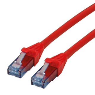 Roline Cat6a Ethernet Cable 8 Core Red 3 m, Unshielded Unscreened Low Smoke Zero Halogen Cat6a