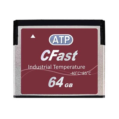 ATP Industrial Grade 64 GB CFast Card 510 Mbps Read Speed SATA Interface MLC NAND Flash AF64GCS-XADIP