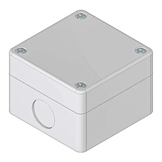 RS PRO Grey ABS Push Button Enclosure 22 mm Diameter IP65 Rated 70 x 70 x 51 mm 194-7454