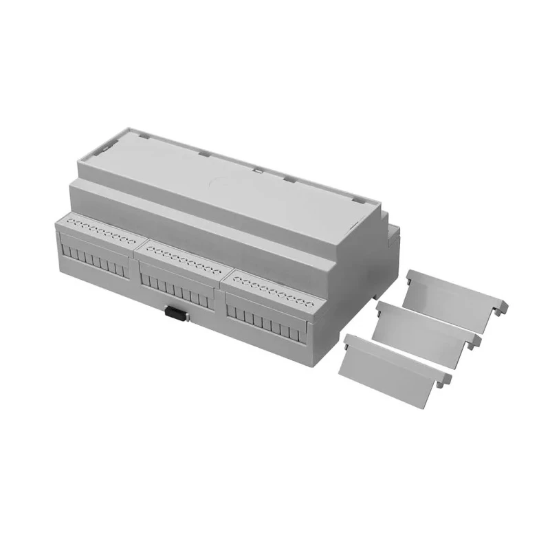 RS PRO Solid Top DIN Rail Enclosure Kit Polycarbonate Body 58 mm Height 159.2 mm Length 90 mm Width 194-7596