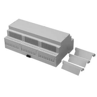 RS PRO Polycarbonate DIN Rail Enclosure Kit 58 mm Height 159.2 mm Length 90 mm Width IP20 6 Terminals 194-7597
