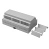 RS PRO Polycarbonate DIN Rail Enclosure Kit 58 mm Height 159.2 mm Length 90 mm Width IP20 6 Terminals 194-7597