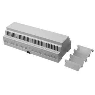 RS PRO Polycarbonate DIN Rail Enclosure Kit 58 mm Height 212.1 mm Length 90 mm Width Model 194-7599