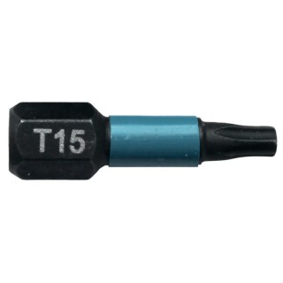 Makita Hex Screwdriver Bit 6.35 mm Tip T15 Size, 25 mm Overall Length B-63666