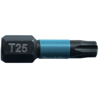 Makita Hex Screwdriver Bit, 6.35 mm Drive Size, T25 Head, Magnetic, 25 mm Overall Length B-63688