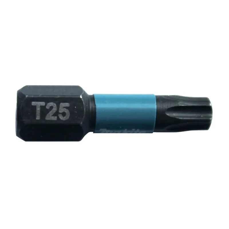 Makita Hex Screwdriver Bit, 6.35 mm Drive Size, T25 Head, Magnetic, 25 mm Overall Length B-63688