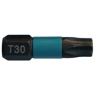 Makita Hex Screwdriver Bit 6.35 mm Drive Size T30 Head Type Magnetic 25 mm Overall Length B-63694