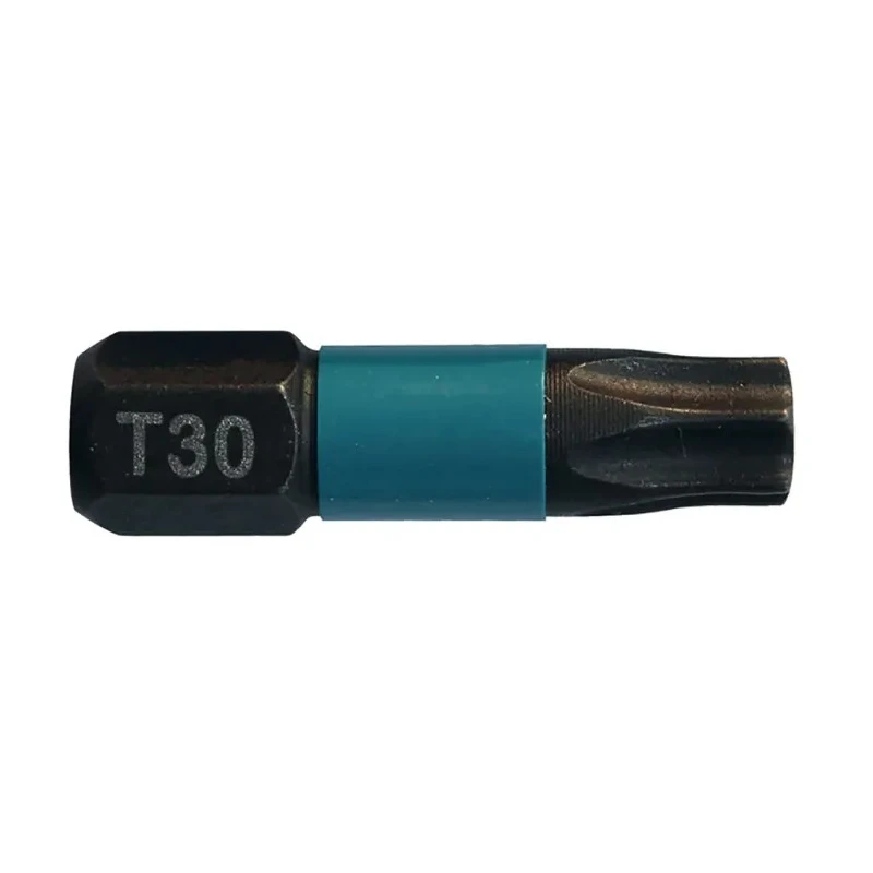 Makita Hex Screwdriver Bit 6.35 mm Drive Size T30 Head Type Magnetic 25 mm Overall Length B-63694