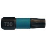 Makita Hex Screwdriver Bit 6.35 mm Drive Size T30 Head Type Magnetic 25 mm Overall Length B-63694