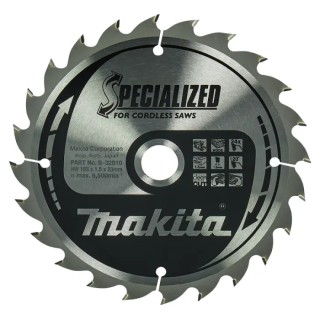 Makita Circular Saw Blade 165mm Diameter, 24 Teeth, Tungsten Carbide, 20mm Arbor Diameter B-32910