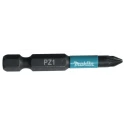 Makita Screwdriver Bit Hex Head PZ1 Size, 6.35 mm Drive, 50 mm Length, Magnetic Shank B-63747