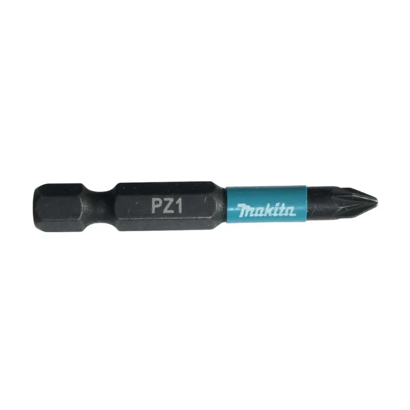 Makita Screwdriver Bit Hex Head PZ1 Size, 6.35 mm Drive, 50 mm Length, Magnetic Shank B-63747