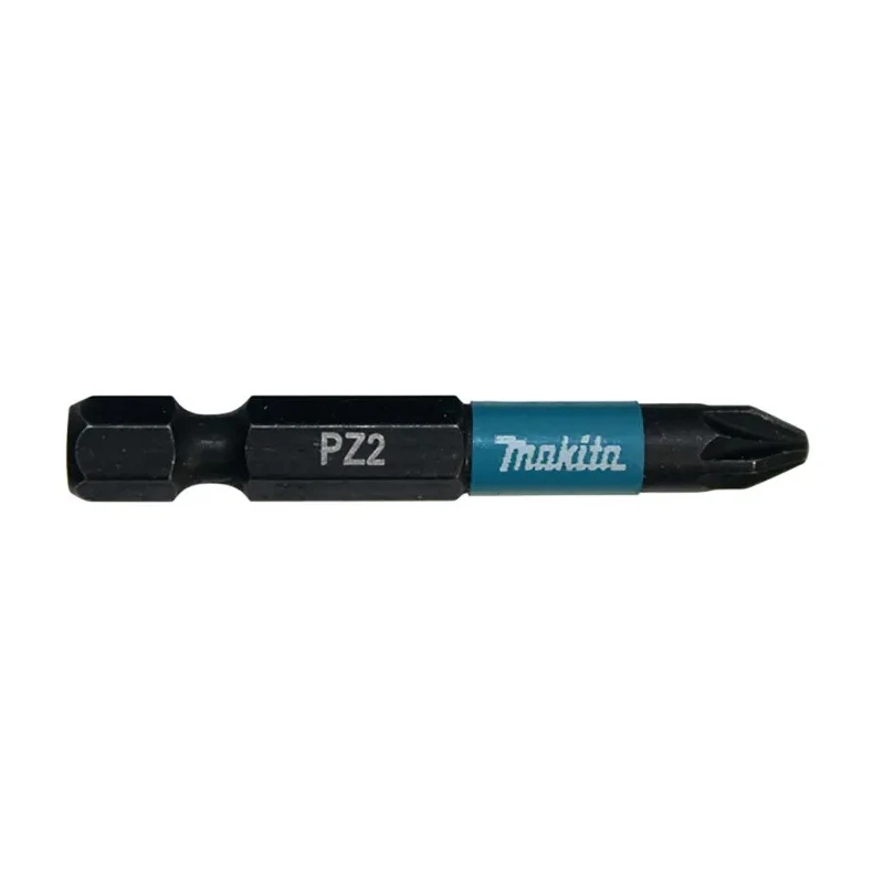 Makita Hex Screwdriver Bit 6.35 mm Drive Size PZ2 Head Type Hex 50 mm Overall Length B-63753