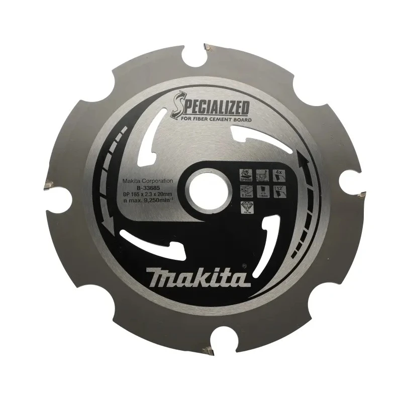 Makita Diamond Tipped 165 mm Circular Saw Blade for Concrete with 4 Teeth and 20 mm Arbor Diameter B-22997