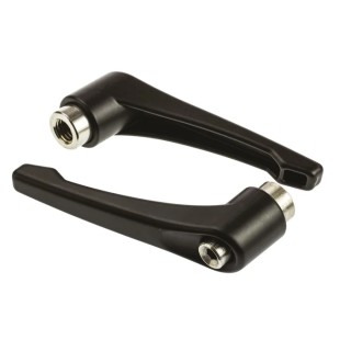 RS PRO Stainless Steel Clamping Lever M12 x 16 mm Zinc Handle Black 478-175