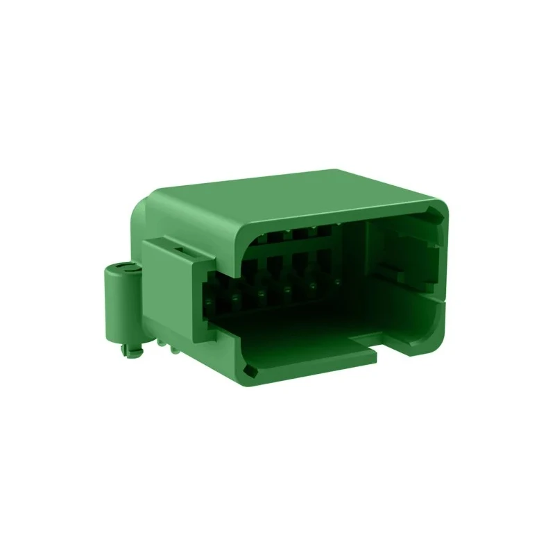 Amphenol Industrial AT BoardLock Automotive Connector Male Green PCB 12 Way Crimp Termination 13A Current ATF13-12PC-BM03
