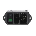 Schurter 250V 10A Panel Mount IEC Connector Male Quick Connect DD11.0124.1110