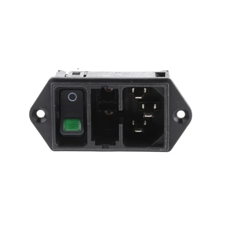 Schurter 250V 10A Panel Mount IEC Connector Male Quick Connect DD11.0124.1110