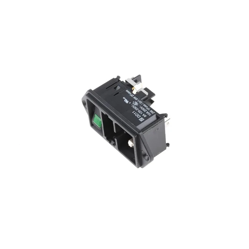 Schurter 250V 10A Panel Mount IEC Connector Male Quick Connect DD11.0124.1110