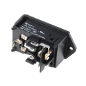Schurter 250V 10A Panel Mount IEC Connector Male Quick Connect DD11.0124.1110