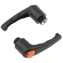 RS PRO Steel Clamping Lever Female Thread M8 x 12 mm Insert Length 65 mm Thermoplastic Handle Black 478-258