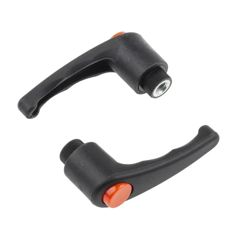 RS PRO Steel Clamping Lever Female Thread M8 x 12 mm Insert Length 65 mm Thermoplastic Handle Black 478-258