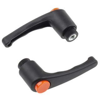 RS PRO Steel Clamping Lever M8 x 15 mm Thermoplastic Handle Black 478-226